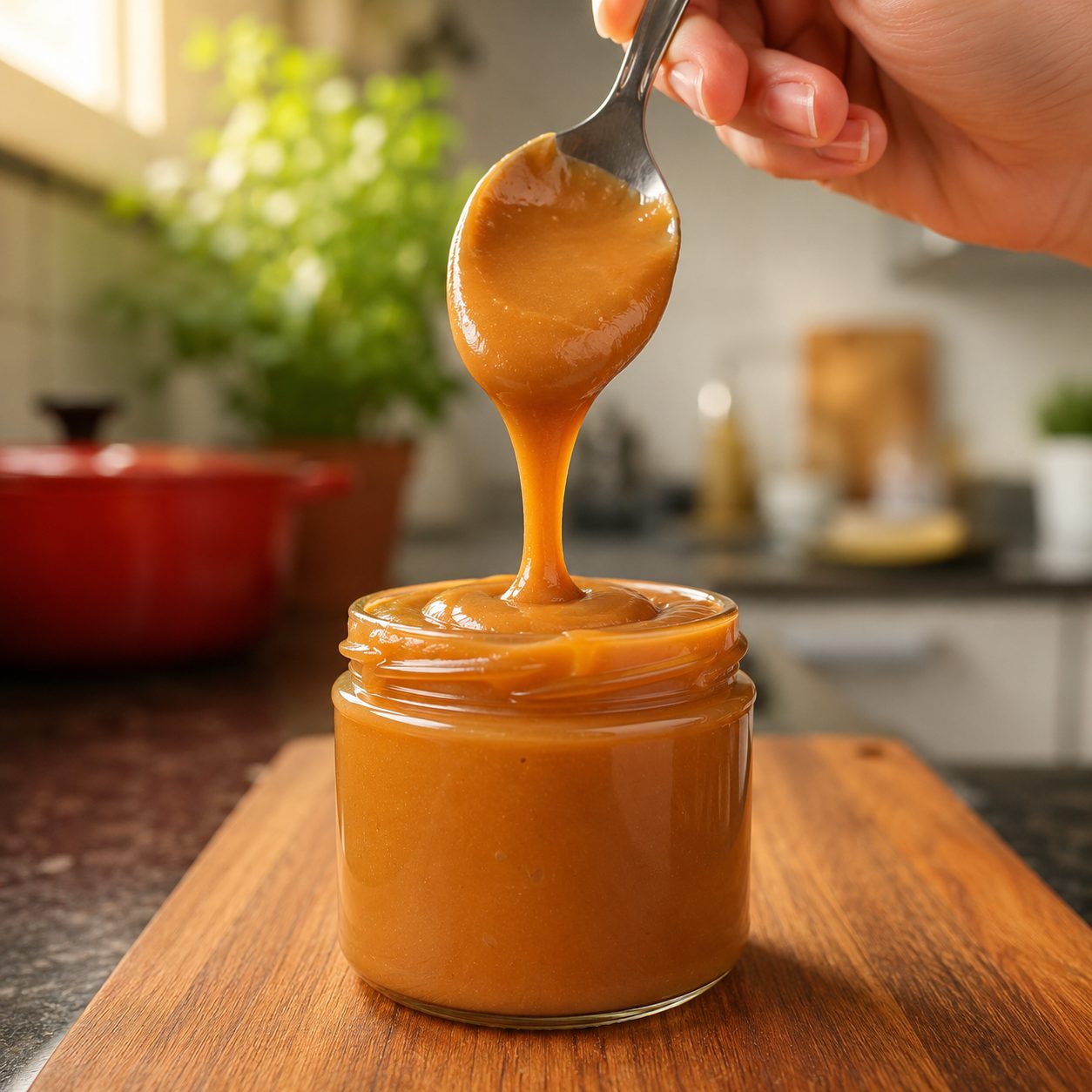 Dulce de leche sin leche listo, directo del frasco